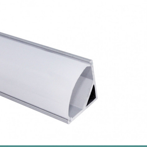 EKPF32 - Perfil de Alumínio Para Fita LED com Difusor Leitoso Para Canto